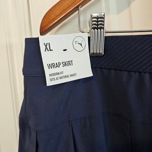 Puma Wrap Skort Womens XL Blue Pleated Golf Tennis Gym Preppy Academia Twee UPF - Picture 6 of 10